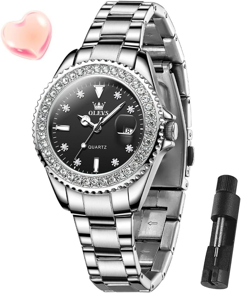 OLEVS Relojes para Mujeres Lujo Diamante con Fecha Analógico Cuartz para Mujer