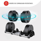 Nuobell - Mancuernas ajustables de 5-80 libras: Reemplazan 16 juegos, ideales para banco de pesas y prensa de gimnasio en casa