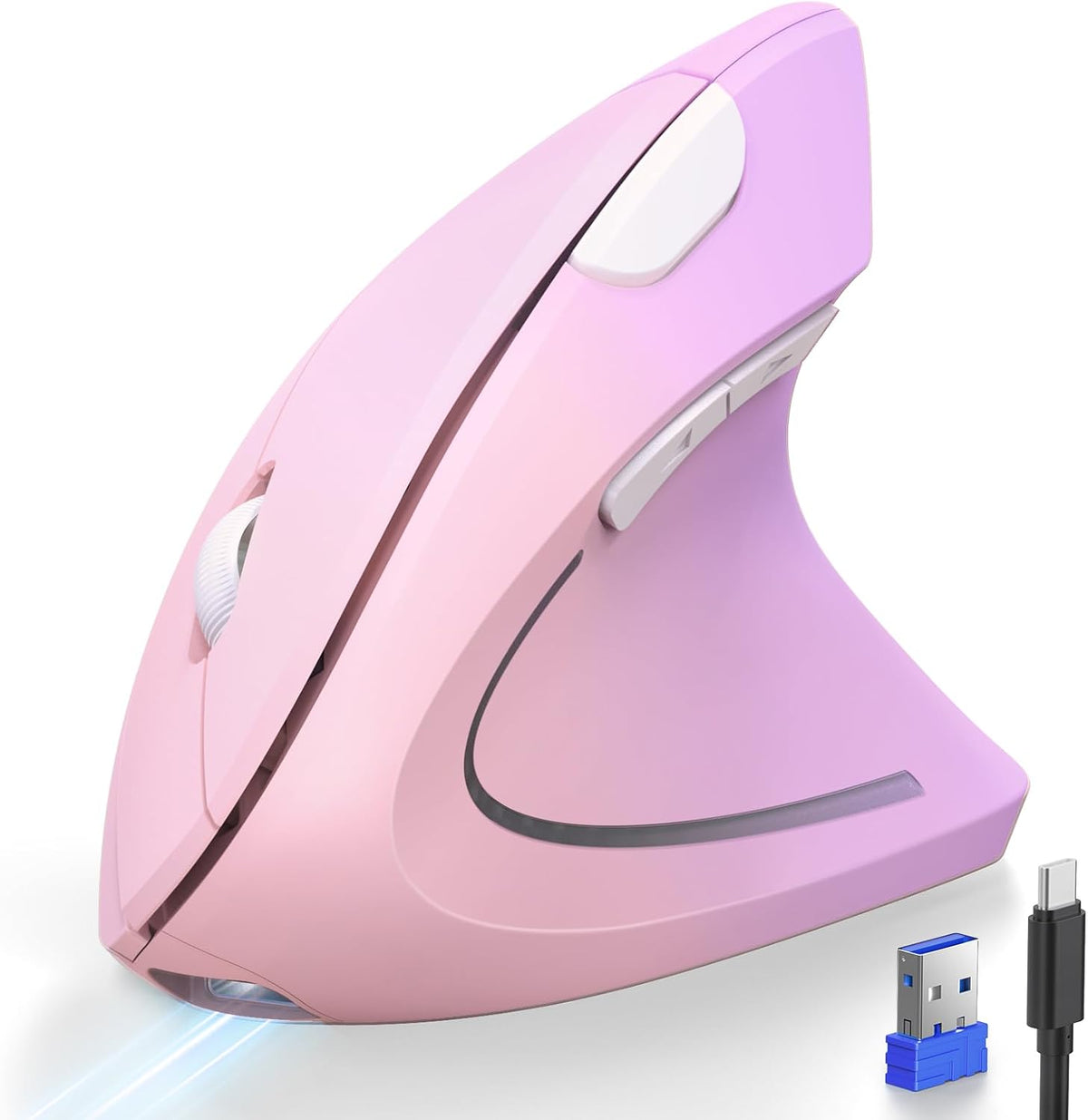 TECKNET Ratón ergonómico recargable Bluetooth \u2013 Ratones vertic...