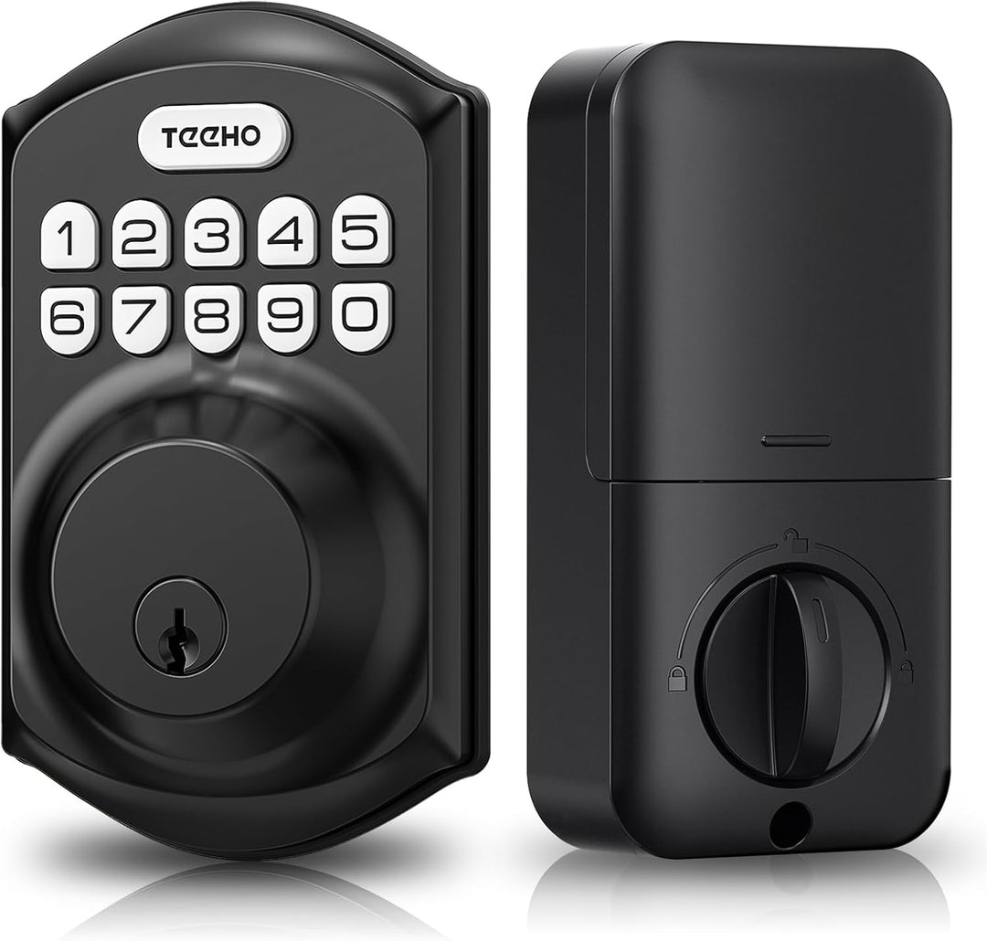 TEEHO TE001 Cerradura de puerta de entrada sin llave con teclado -...