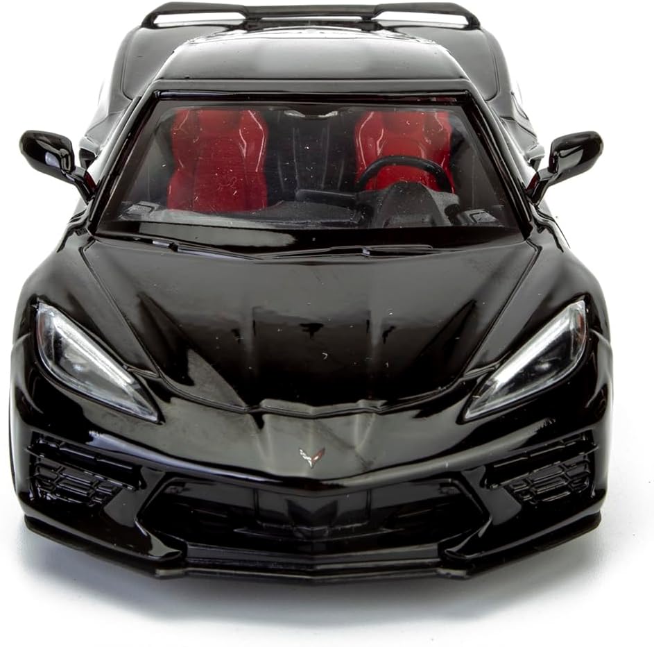 Motormax 2020 Chevrolet Corvette C8 Stingray 1:24 Diecast Black All Star Toys Exclusivo