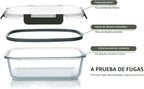 M MCIRCO Juego de 24 Piezas de Recipientes de Vidrio para Almacenamiento de Alimentos con Tapas de Cierre a Presión Mejoradas, Juego de Recipientes de Vidrio para Preparación de Comidas - Recipientes