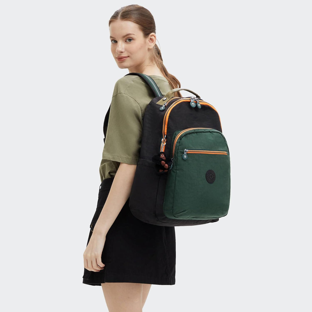 Kipling Mochila para portátil Seoul 15 para mujer, duradera, espaci...
