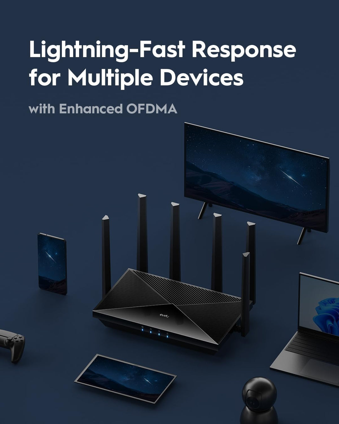 Cudy BE6500 WiFi 7 Router Dual Band Gigabit Gaming Router, 6500Mbps...