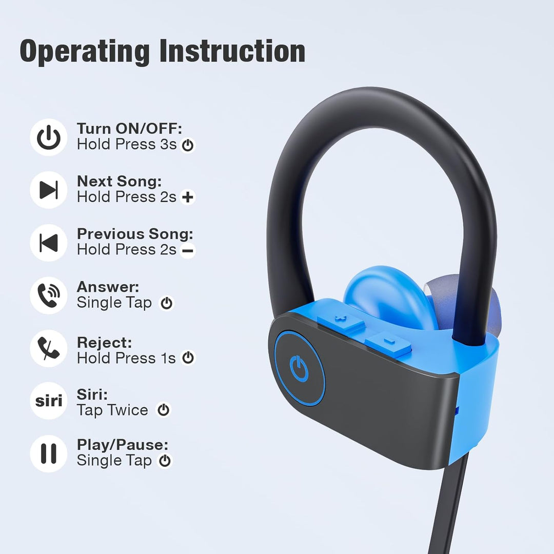 JOYWISE Auriculares Bluetooth, auriculares inalámbricos de 16 horas...