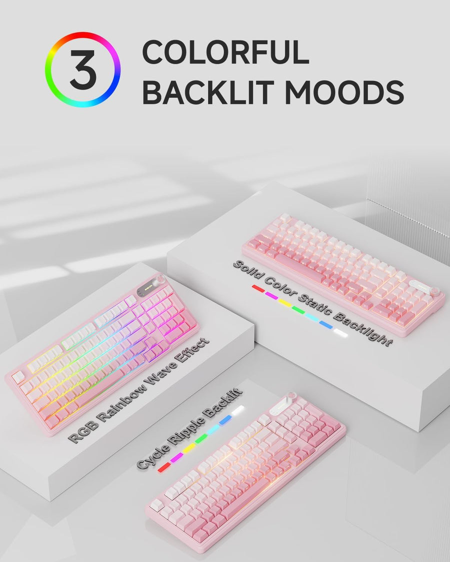 EWEADN V102 Teclados inalámbricos, teclado para juegos de 98 teclas...