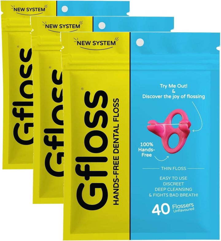 Hilo dental manos libres Gfloss - 40 unidades - Hilo dental fácil d...