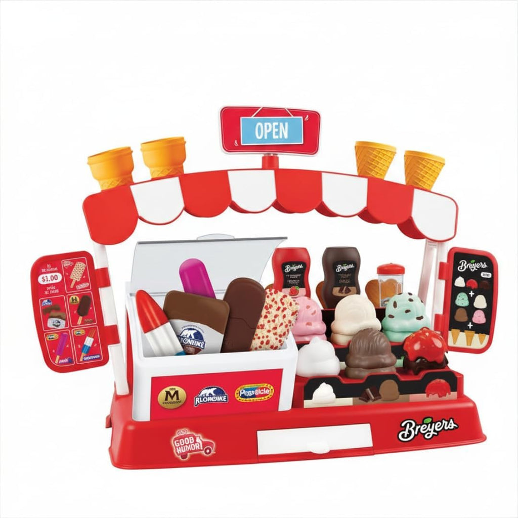 Casdon Juego oficial de heladería | Juguete de simulación de helados para niños mayores de 2 años | con buen humor, paleta, magnum, Klondike y Breyers