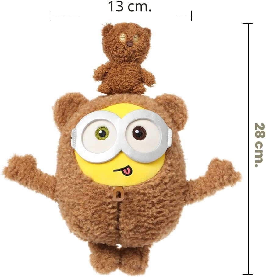 MINISO Juguete de Peluche de Minions Disfraz de Bob+Tim de 11"