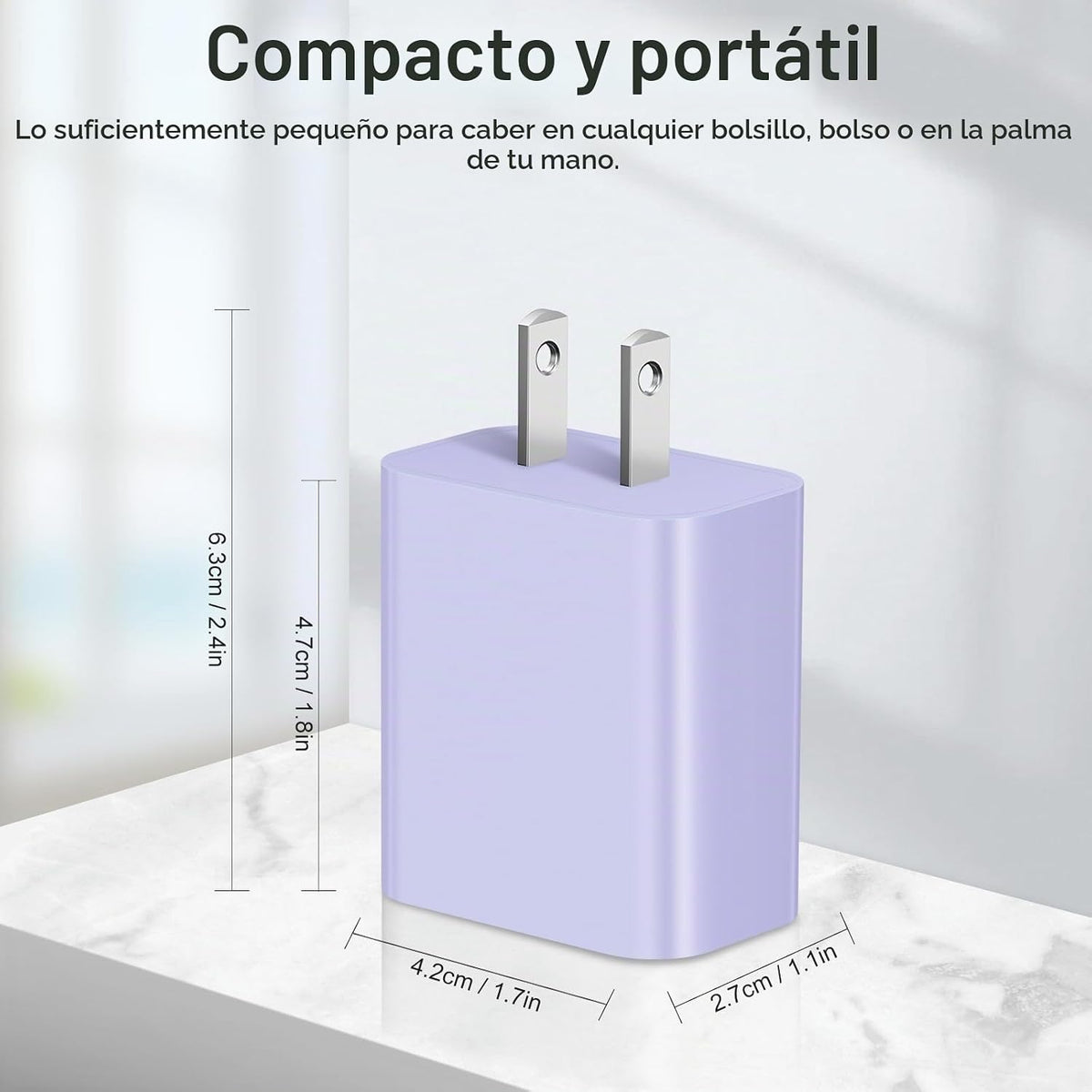 Paquete de 4 cargadores USB C, bloque de carga tipo C, cargador de pared de 20 W, para iPhone Air/17/17 Plus/17 Pro/17 Pro Max/16/16 Plus/16 Pro/16 Pro Max/15/15 Pro/15 Pro Max/14/13/12 Pro/Samsung