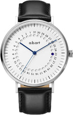 Reloj para Hombre a.b.art – Indicador de Fecha Saltante, Movimiento de Cuarzo Ronda, Cristal de Zafiro, Caja Ultrafina de Acero Inoxidable, Reloj de Pulsera Minimalista Estilo Bauhaus 41MM