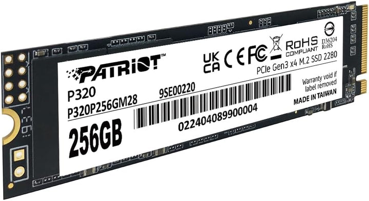 Patriot Memory P320 256GB SSD interno - NVMe PCIe Gen 3x4 - M.2 228...