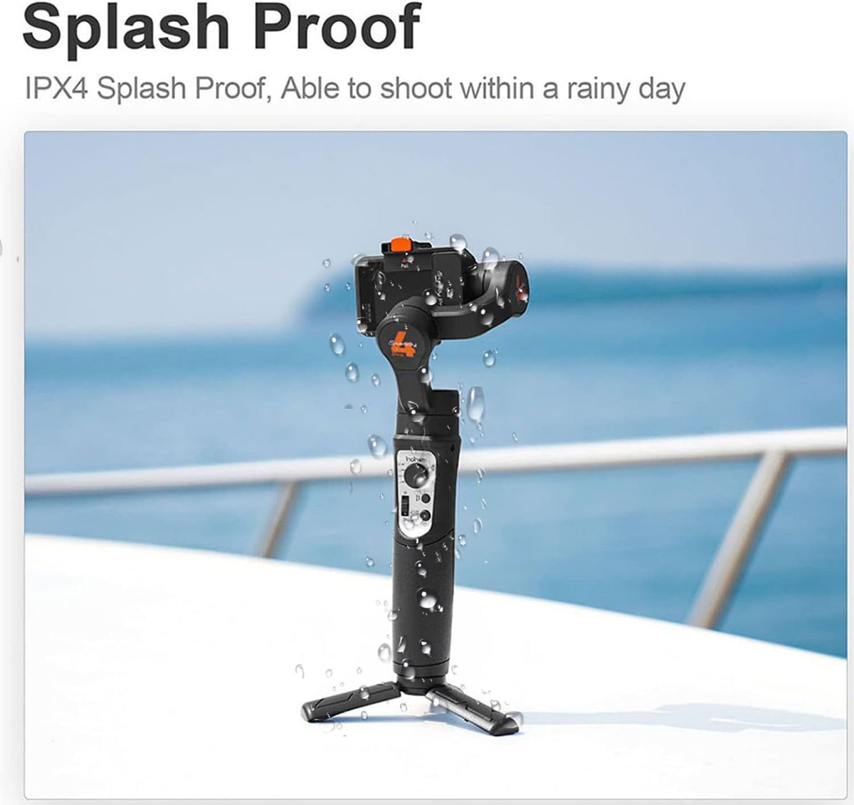 Hohem iSteady Pro 4 Estabilizador de cardán de acción de 3 ejes para GoPro 13/12/11/10/9/8/7/6/5, para DJI Osmo Action y otras cámaras de acción, Bluetooth y control de cable, a prueba de salpicaduras