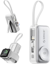 ORICO Cargador portátil con cable Lightning integrado, cargador de...