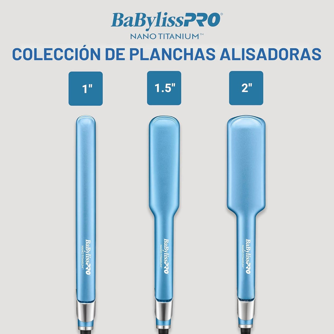 BabylissPRO Nano Titanium Ultra-Sleek Hair Straightener, Flat Iron...