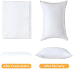 Oubonun Juego de 2 Almohadas Tamaño King - Almohadas Alternativas de Plumón Esponjosas y de Soporte con Funda de Algodón con Cremallera - Transpirables y Frescas para Todas las Posiciones de Dormir
