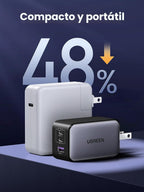UGREEN Nexode 65 W USB C cargador bloque, cargador de pared de 3 puertos de