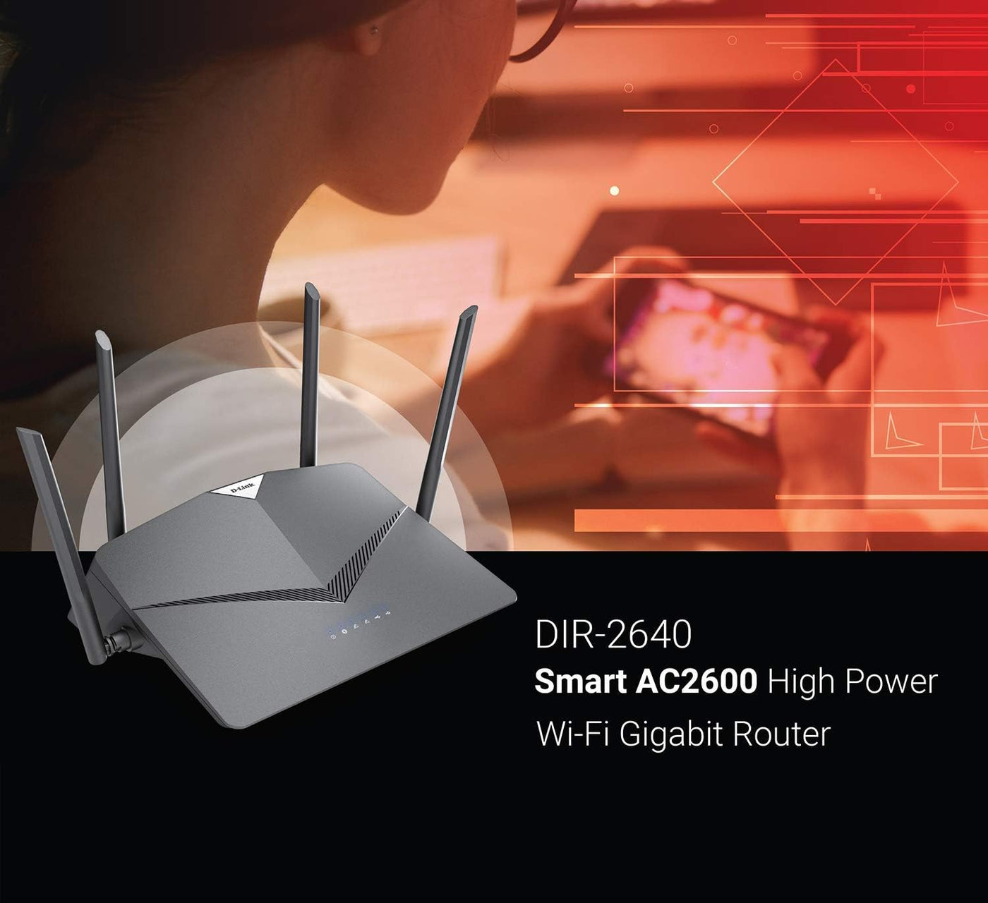 D-Link Router WiFi AC2600, inteligente, malla (DIR-2640)