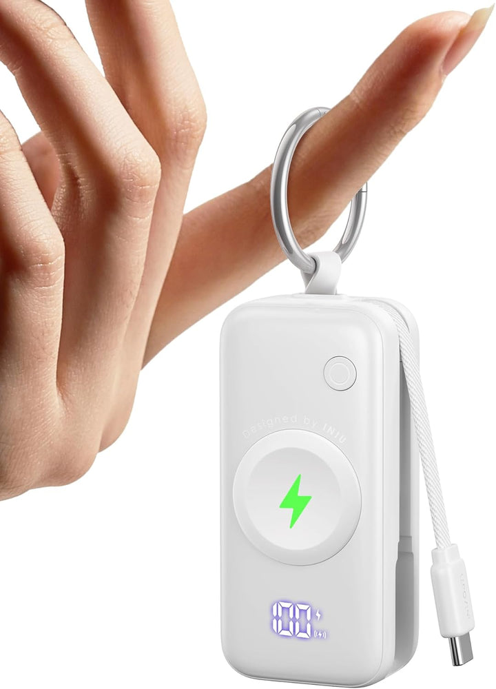 INIU Cargador Portátil 3 en 1, Pequeña Batería Externa de 5000mAh c...