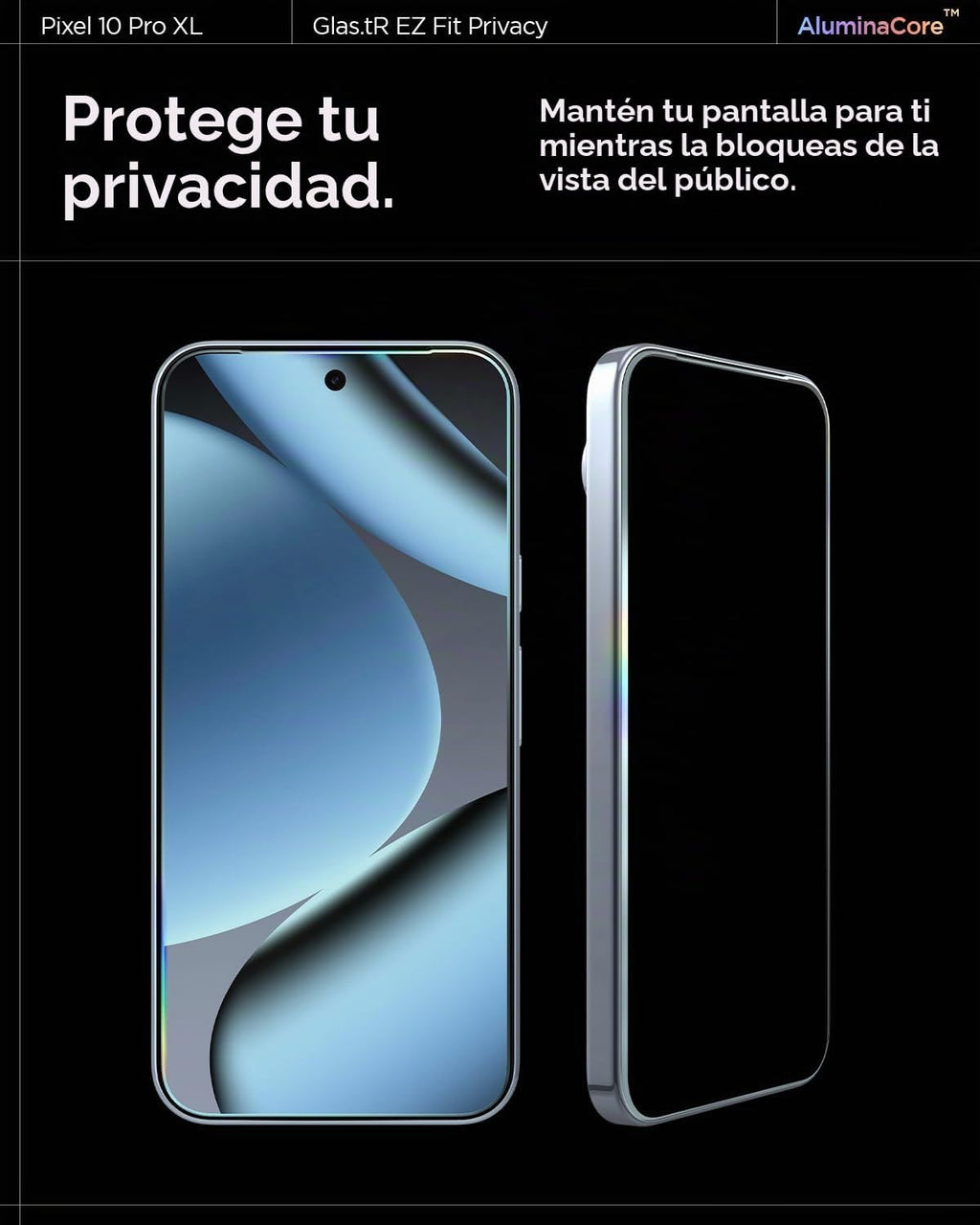 Spigen GlasTR EZ FIT Protector de Pantalla de Privacidad para Pixel 10 Pro XL/9 Pro XL
