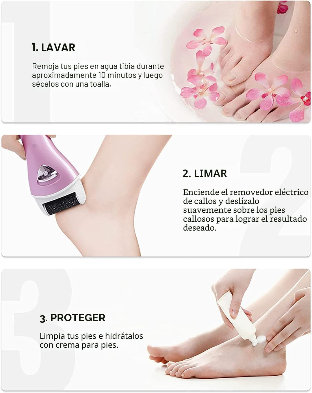Removedor de callos eléctrico recargable para pies, herramientas de...