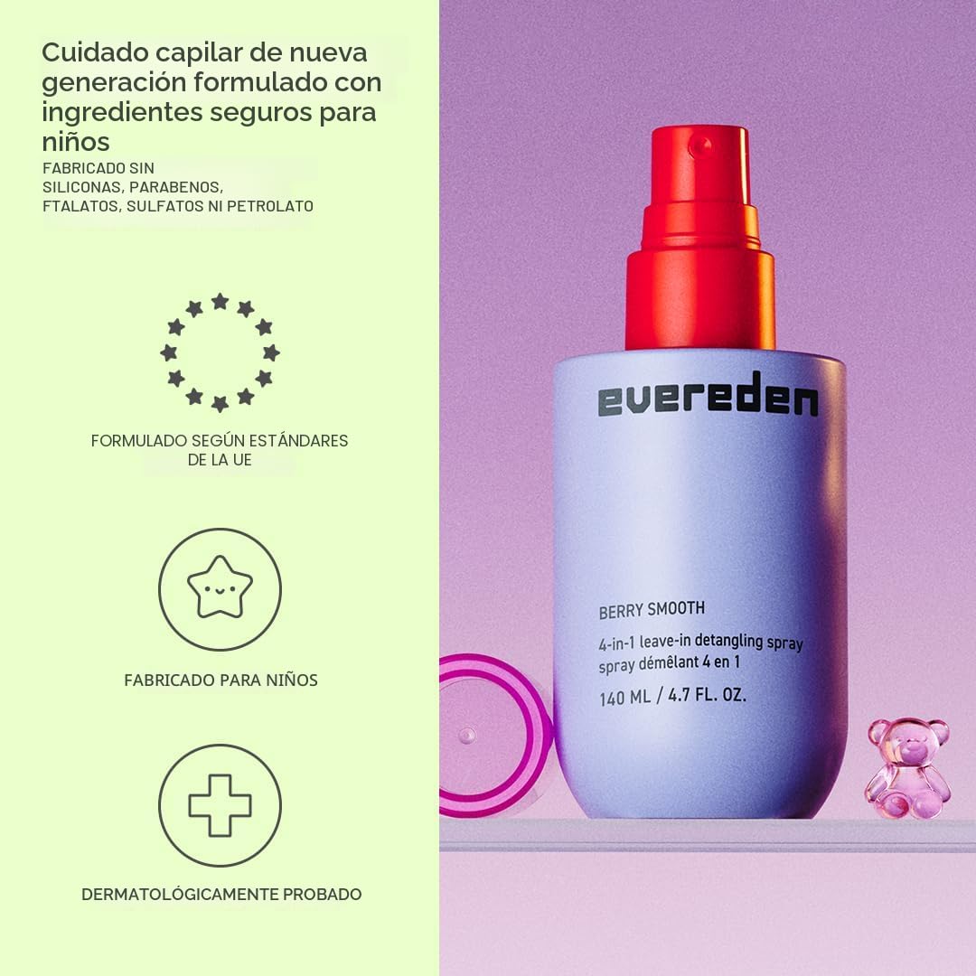 Espray desenredante para niños Evereden: Spray para cabello de 4 en...