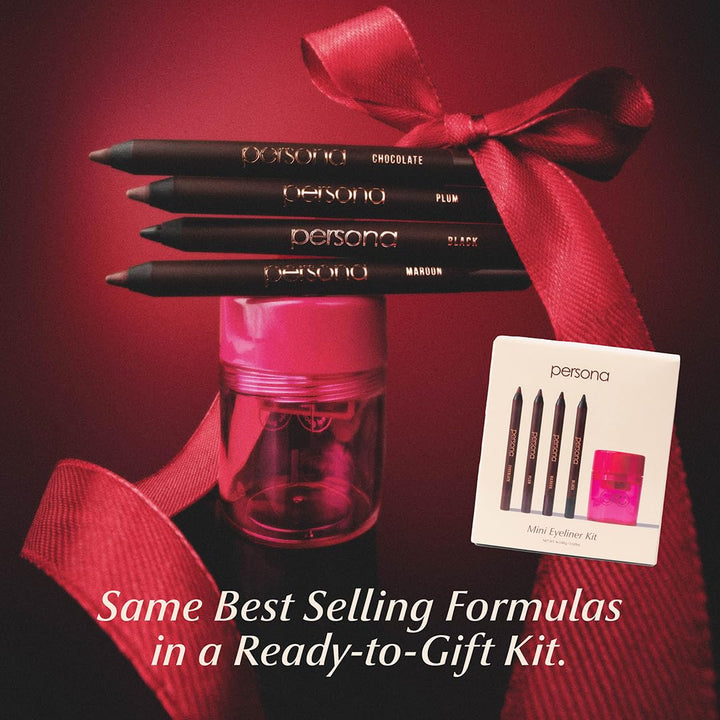 PERSONA Cosmetics - Kit de delineador de ojos + sacapuntas | 4 mini...