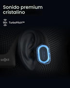 SHOKZ OpenRun Pro - Auriculares deportivos Bluetooth de conducción ósea, Negro, Moderno