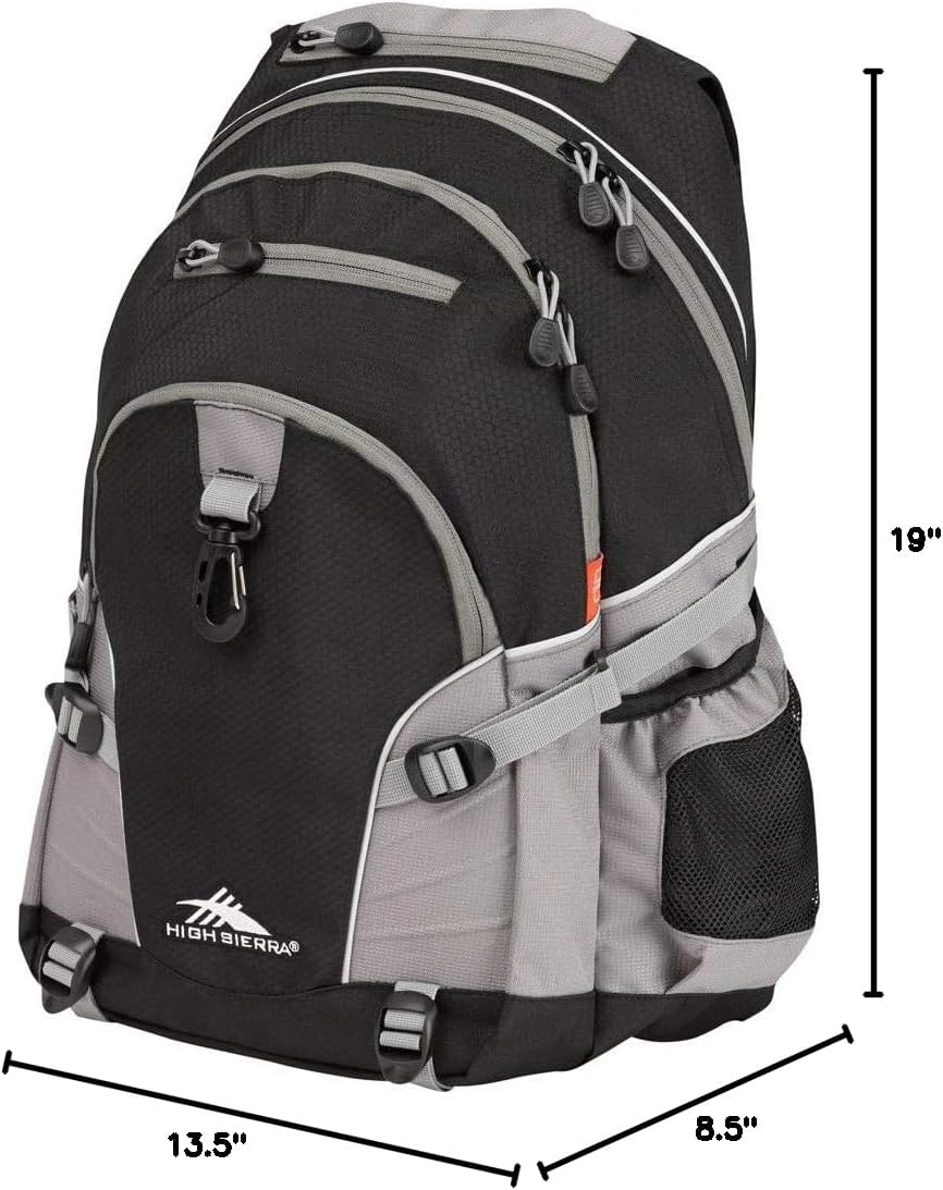 High Sierra, Negro\/Carbón, Tamaño único