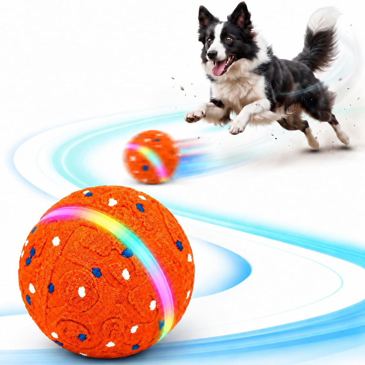 Juguete interactivo para perros [recién actualizado], 3 modos, sonido y