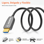 Cable óptico HDMI 8K 2.1 de fibra, Clasificación CL2, 48Gbps, 8K60, 4K120, 50FT
