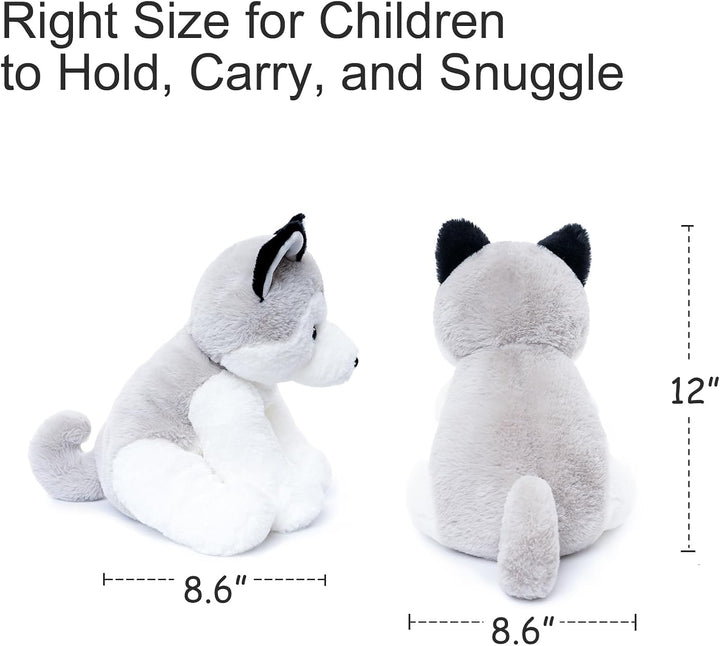 WEIGEDU Animales de peluche de Husky Siberiano, Perros de peluche s...