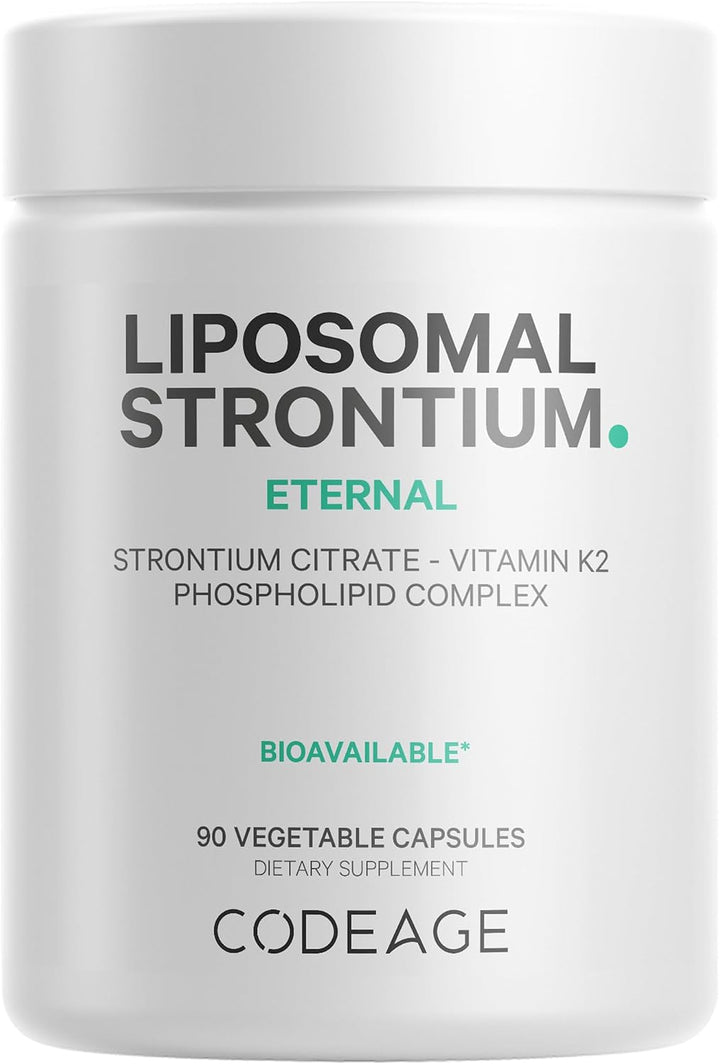 Codeage Suplemento de estroncio liposomal, citrato de estroncio, vi...