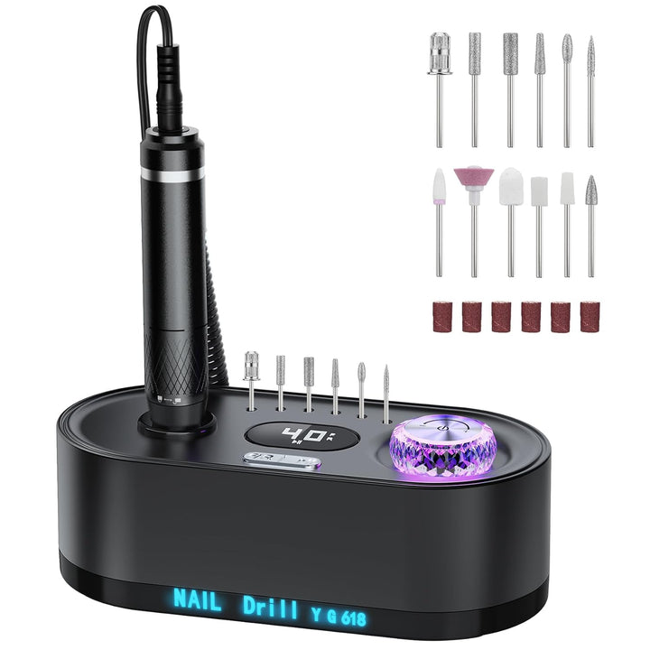 JOSGLOI Lima de Uñas Eléctrica Profesional: Kit de Lima de Uñas Elé...