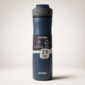 Contigo Cortland Chill 2.0 - Botella de agua de acero inoxidable con tapa autosellada y a prueba de derrames, aislada al vacío, 24 onzas, color arándano, ideal para bebidas calientes o frías, tapa