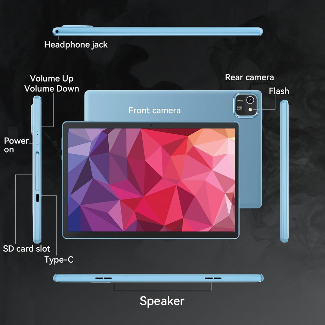 HNVHNV Tableta 10 pulgadas Android 13 Tabletas, 6GB RAM 64GB ROM, p...