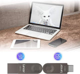 Lexar Unidad flash USB tipo C E32C de 64 GB, USB-A y USB-C 3.2 Gen...