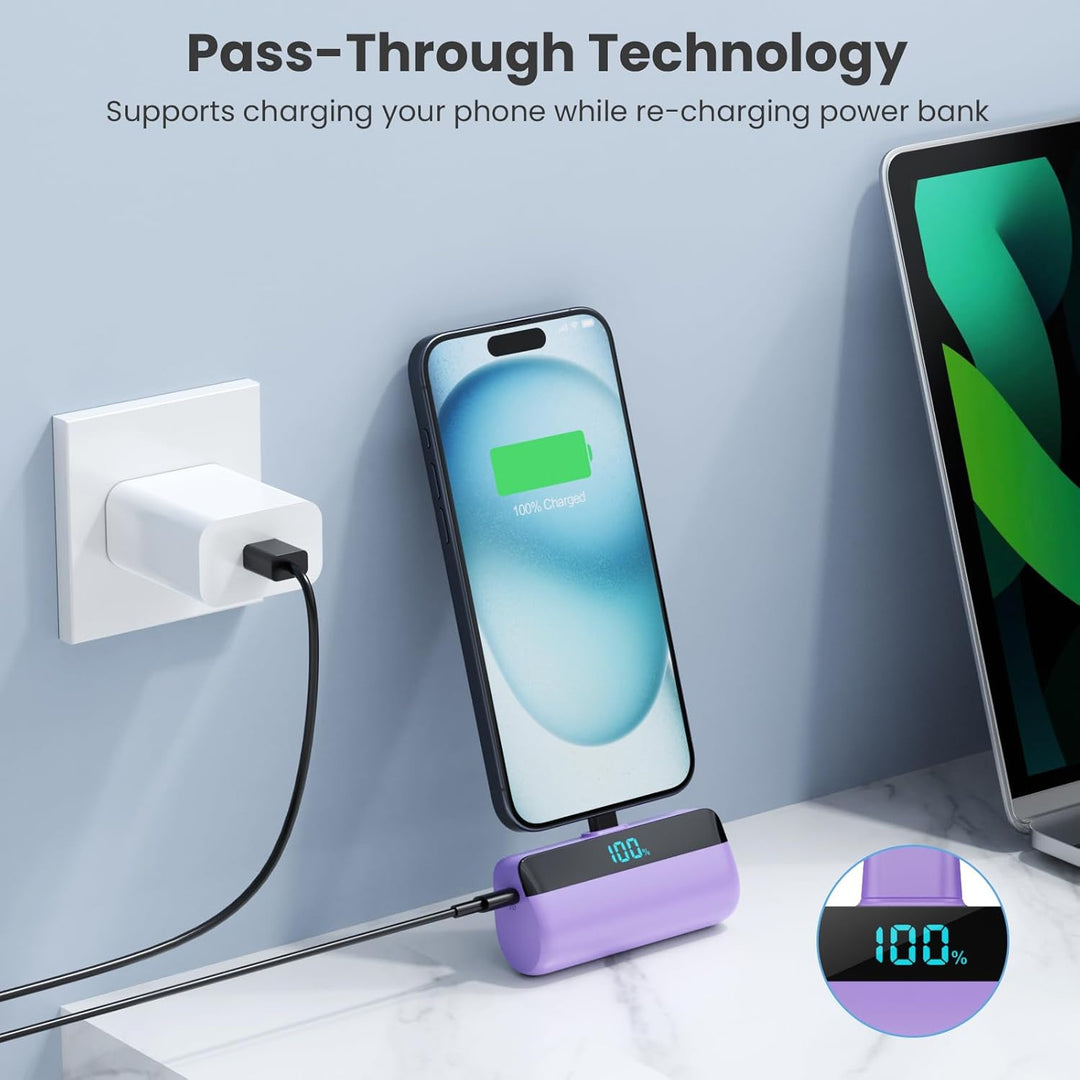 [Paquete de 2] Mini cargador portátil para iPhone 17\/16, cargador...