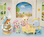 Sylvanian Families 5817 - Juego de figuras de concierto para bebé, juego con figura de animal, figuras aterciopeladas de animales, conejo, gato, elefante, juguete para niños de 3 años en adelante