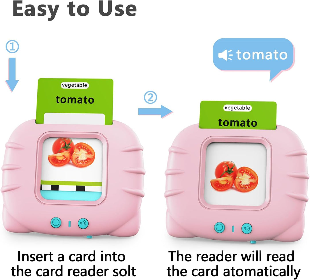 Lapare Tarjetas didácticas audibles para niños pequeños de 2, 3, 4,...