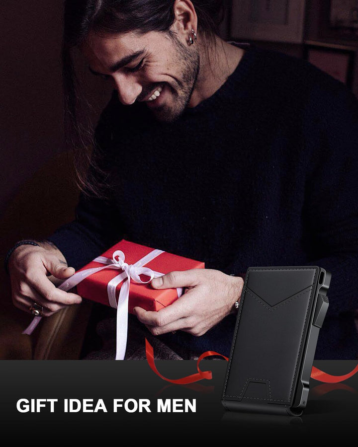 Cartera para hombre con RFID con 2 ventanas para identificación y c...