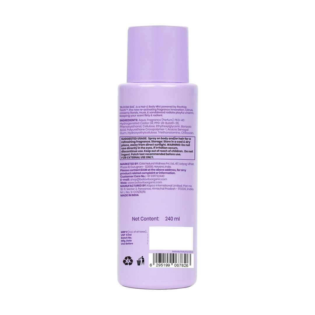 Bellavita Luxury Bloom Bae - Aerosol corporal para mujer | Spray co...