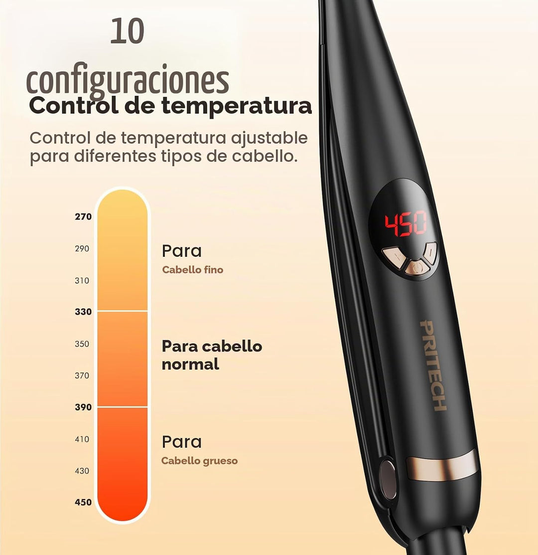 PRITECH - Plancha plana pequeña para cabello corto de 3\/10 pulgada...