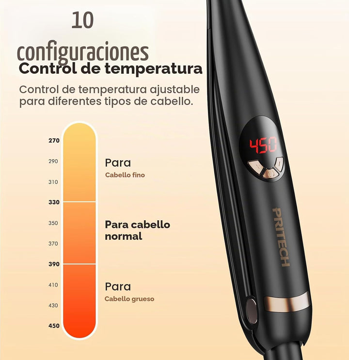 PRITECH - Plancha plana pequeña para cabello corto de 3\/10 pulgada...