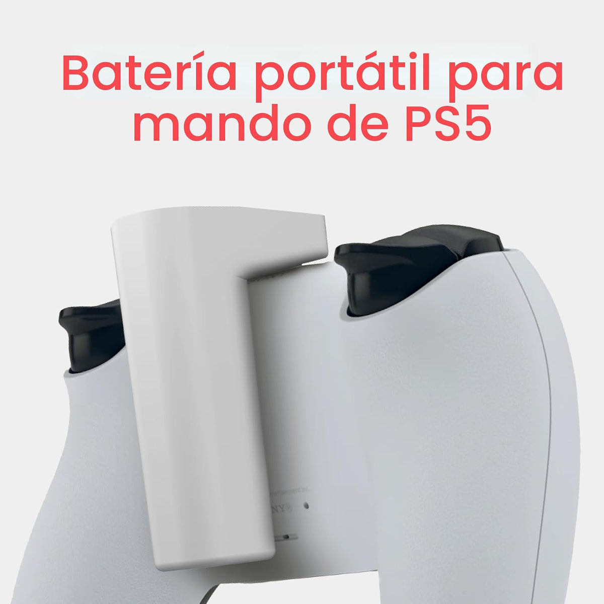 Remotto5 - Cargador inalámbrico para controlador PS5, batería portátil para DualSense, juega mientras se carga, +12 horas de duración de la batería, accesorio PS5