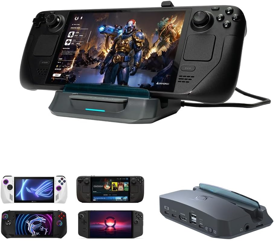 AVerMedia Base para cubierta de vapor con HDMI 4K a 60Hz, carga USB C, duplicación de pantalla, captura de video para Switch, Steam Deck, ROG Ally, Legion Go, MSI Claw, iPhone, iPad - X'TRA GO GC515
