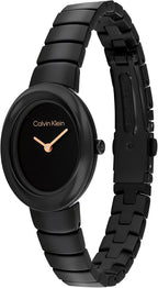 Reloj de cuarzo para mujer Calvin Klein Twisted Bezel - Pulsera, Caja pequeña, Resistente al agua hasta 30m - Reloj moderno y versátil - Regalo para ella 24mm