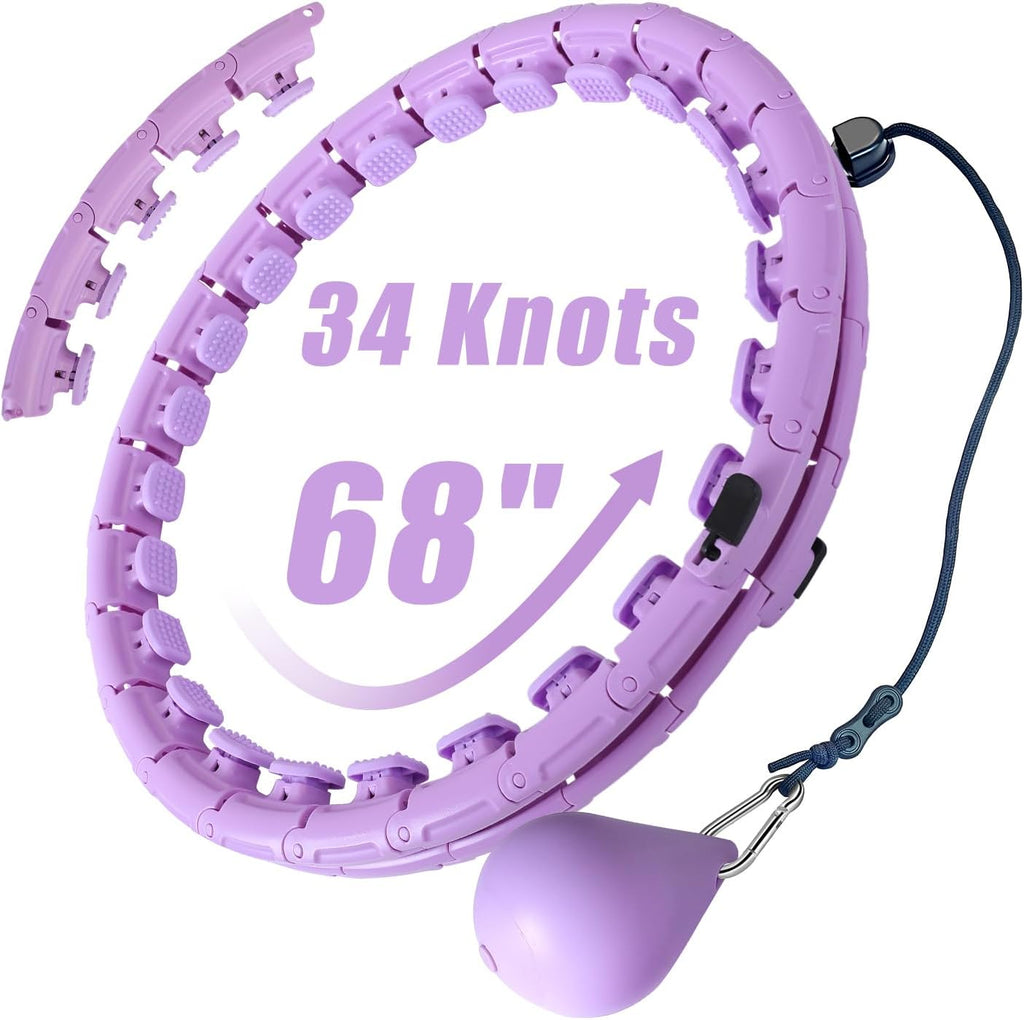 OurStarry - Aro de Ejercicio con Peso de 34 Nudos de Tamaño Grande, Anillo Inteligente de Cintura para Pérdida de Peso en Adultos