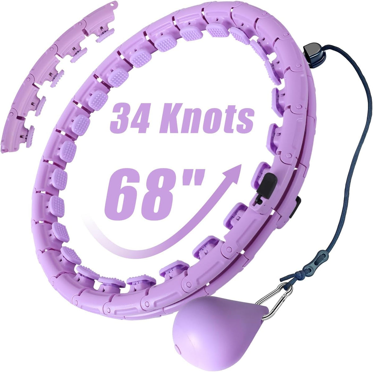 OurStarry - Aro de Ejercicio con Peso de 34 Nudos de Tamaño Grande, Anillo Inteligente de Cintura para Pérdida de Peso en Adultos