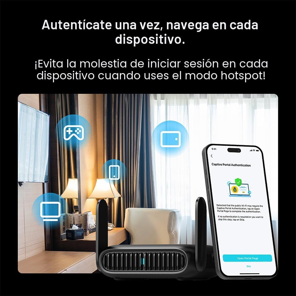 TP-Link BE3600 Wi-Fi 7 Router de viaje portátil TL-WR3602BE | Doble...